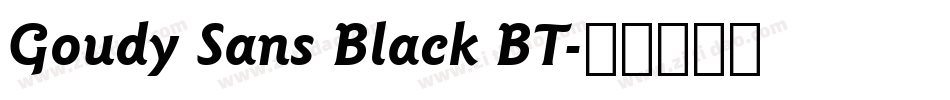 Goudy Sans Black BT字体转换